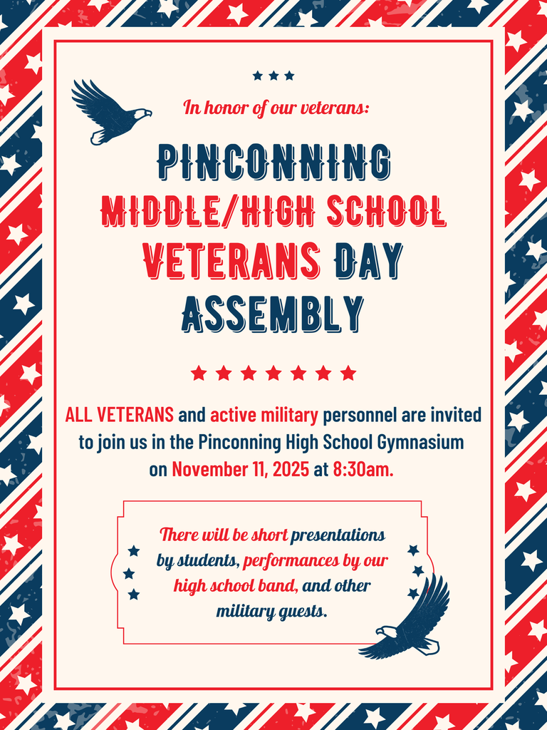 Navy Blue Red and Cream Retro Veterans Day Poster