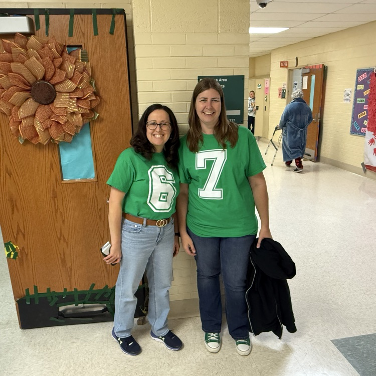 teachers wearing 6-7 shirts
