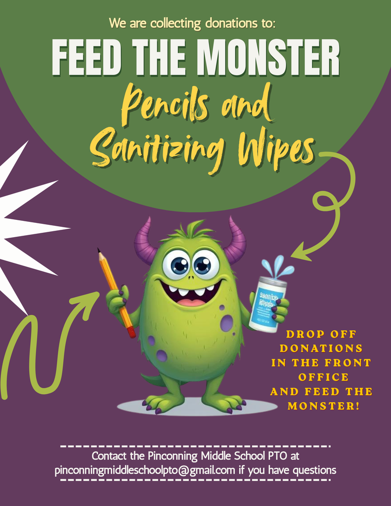 Feed the Monster Pencils and Sanitizing Wipes