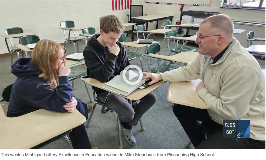 Mr. Stoneback Excellence in Education