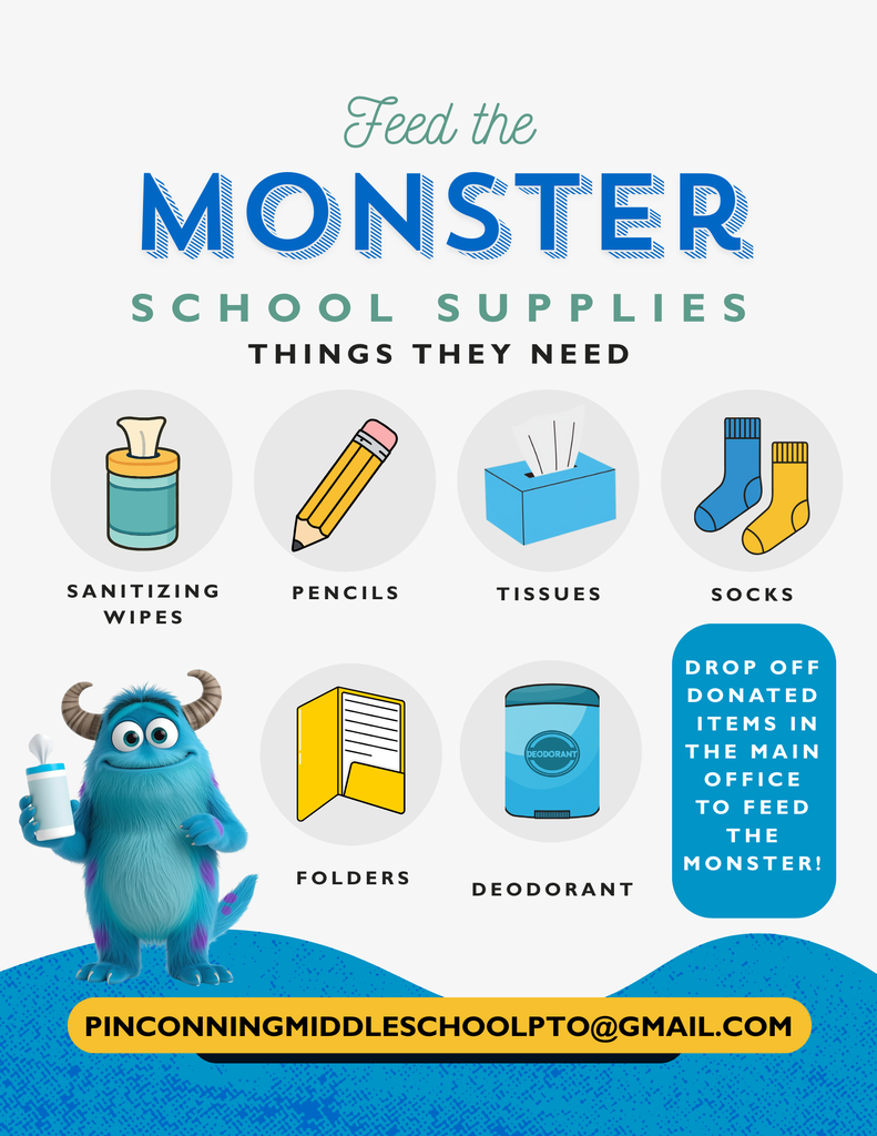 Feed the monster school supplies