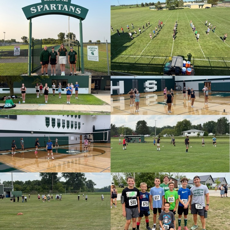 Students from our fall sports programs practicing on the first week.