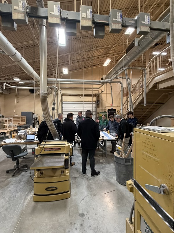 Union Leaders in wood shop