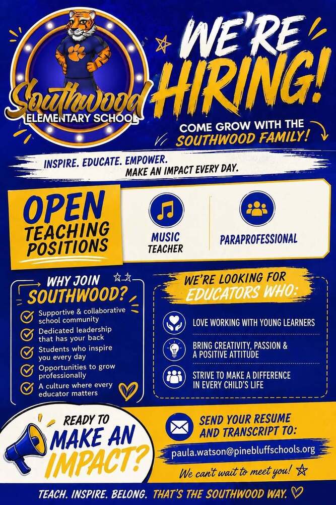 Southwood hiring music teacher and paraprofessional