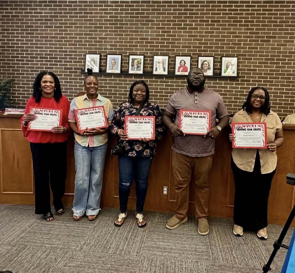 Staff with awards