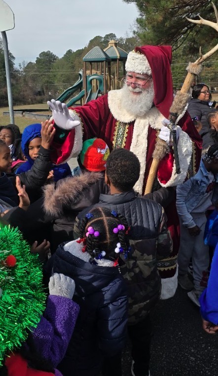 Santa with children