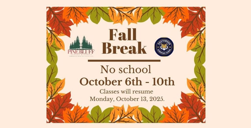 no school October 6-10, 2025