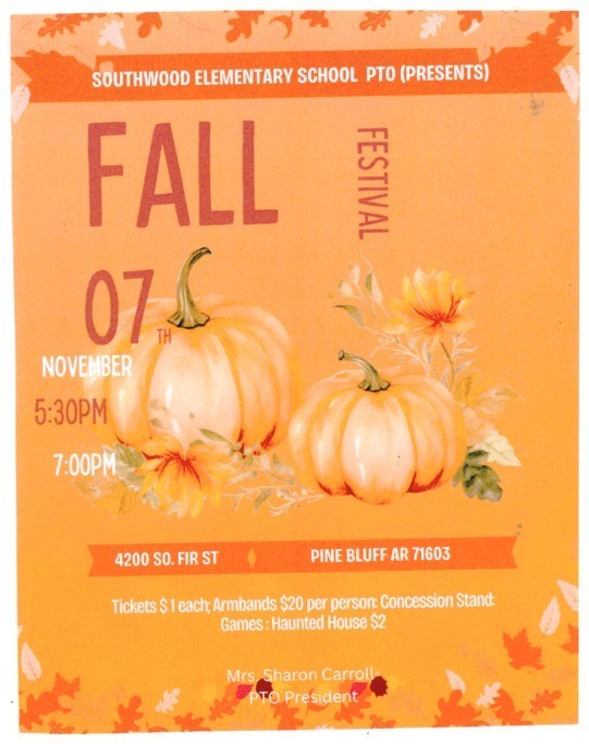 Fall Festival rescheduled for Friday, November 7, 2025 from 5:30 pm - 7:00 pm