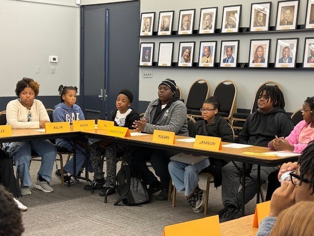 students & superintendent