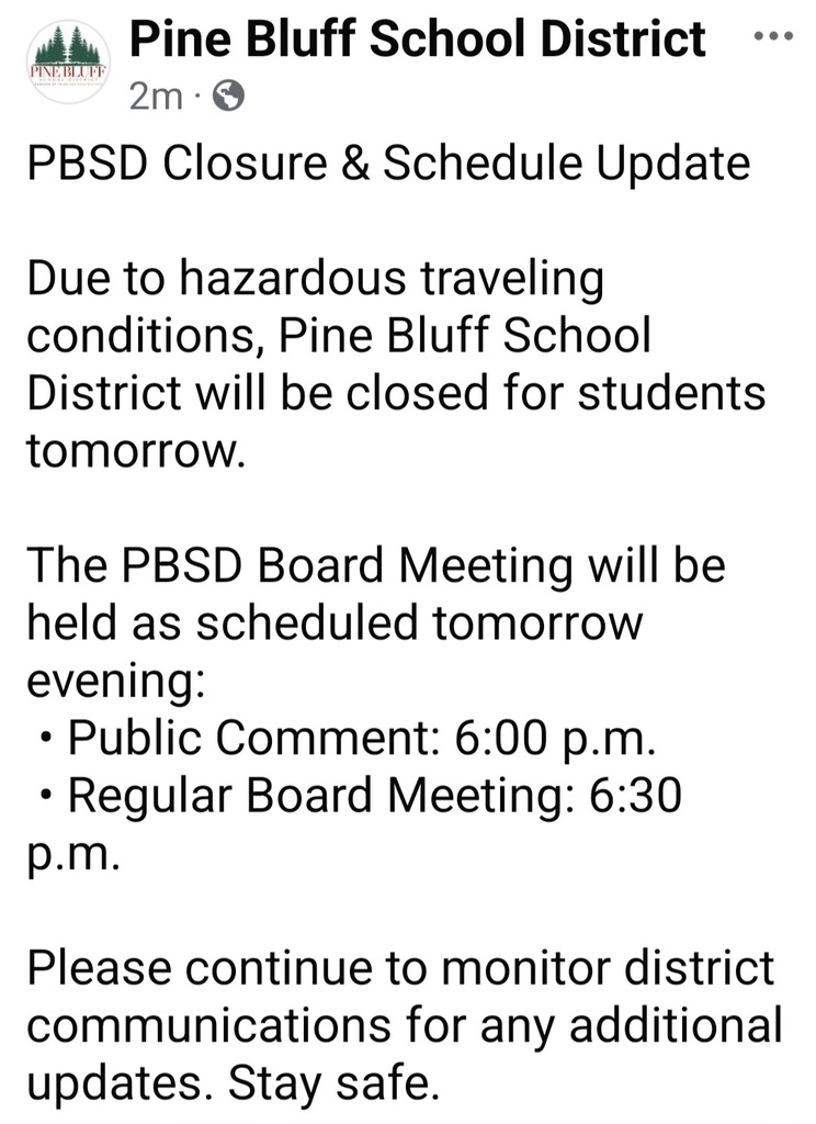 Inclement weather closure