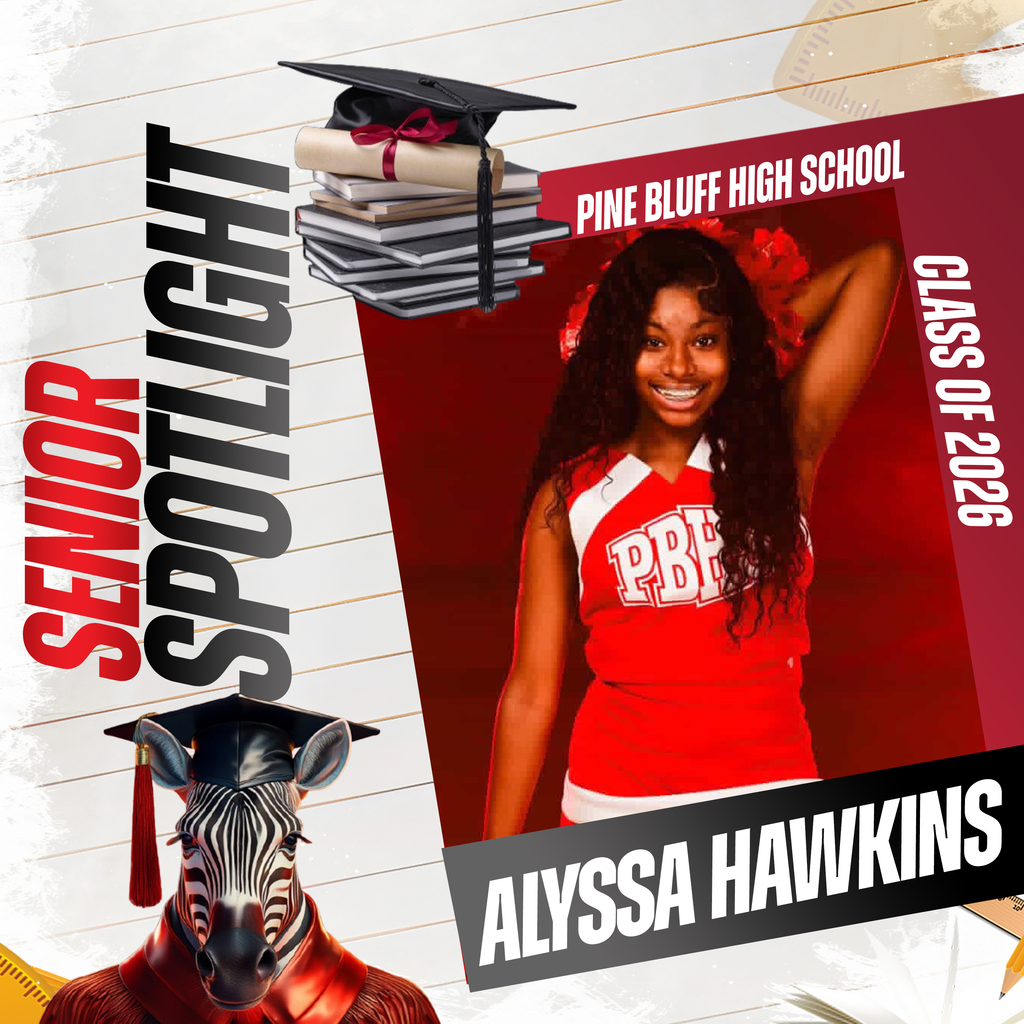 A collage features a smiling female wearing a red sports uniform and a graduation cap. "Senior Spotlight" and "Class of 2020" are displayed.