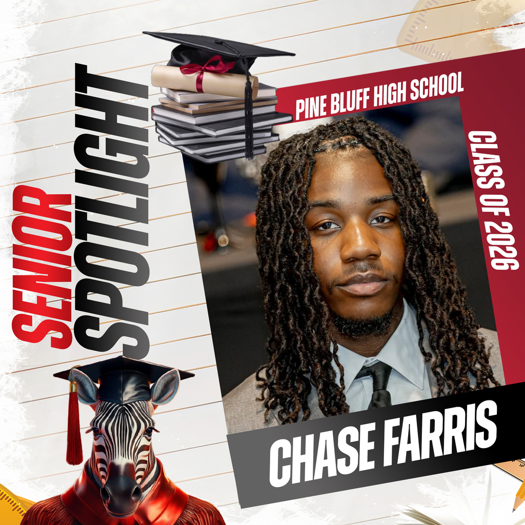 A collage with a student's photo, the words "SENIOR SPOTLIGHT", and "CLASS OF 2026" in the background.