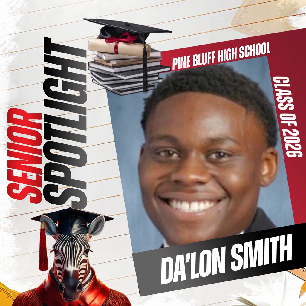 A smiling male student is featured on a poster. The poster includes text and a graduation cap.