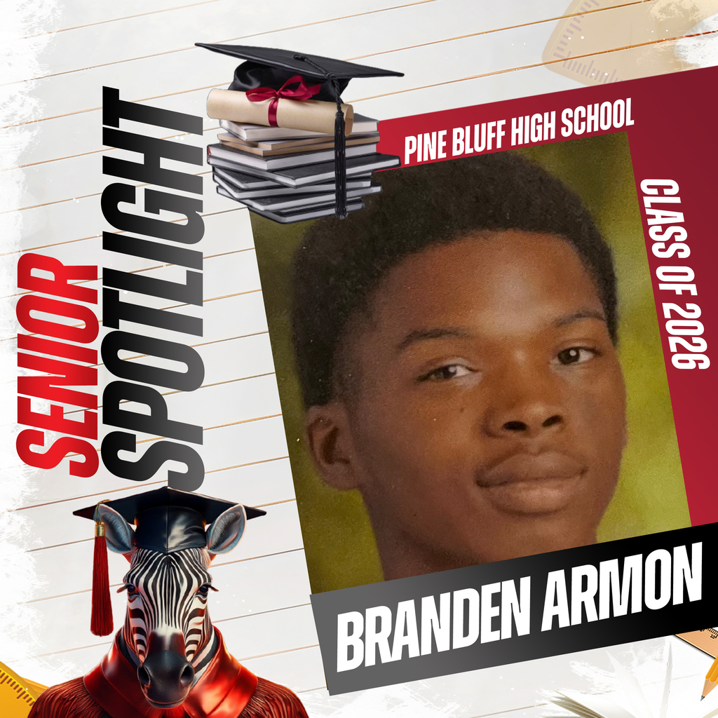 A poster features a photo of a male student and his name, "Branden Armon," with graduation elements.