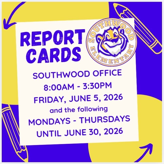 report card pickup, Monday - Thursday until June 30, 2026