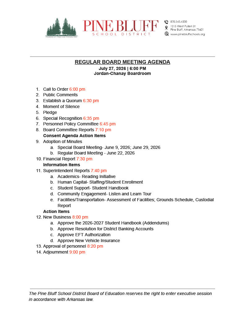 Board Agenda