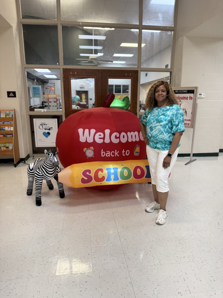 Mrs. Harris is excited about her first day of school.