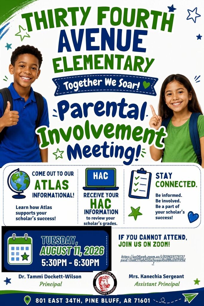 ATLAS Informational Meeting TONIGHT at 5:30 pm!