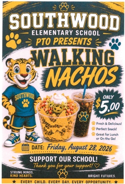 PTO fundraiser, $5 walking nachos