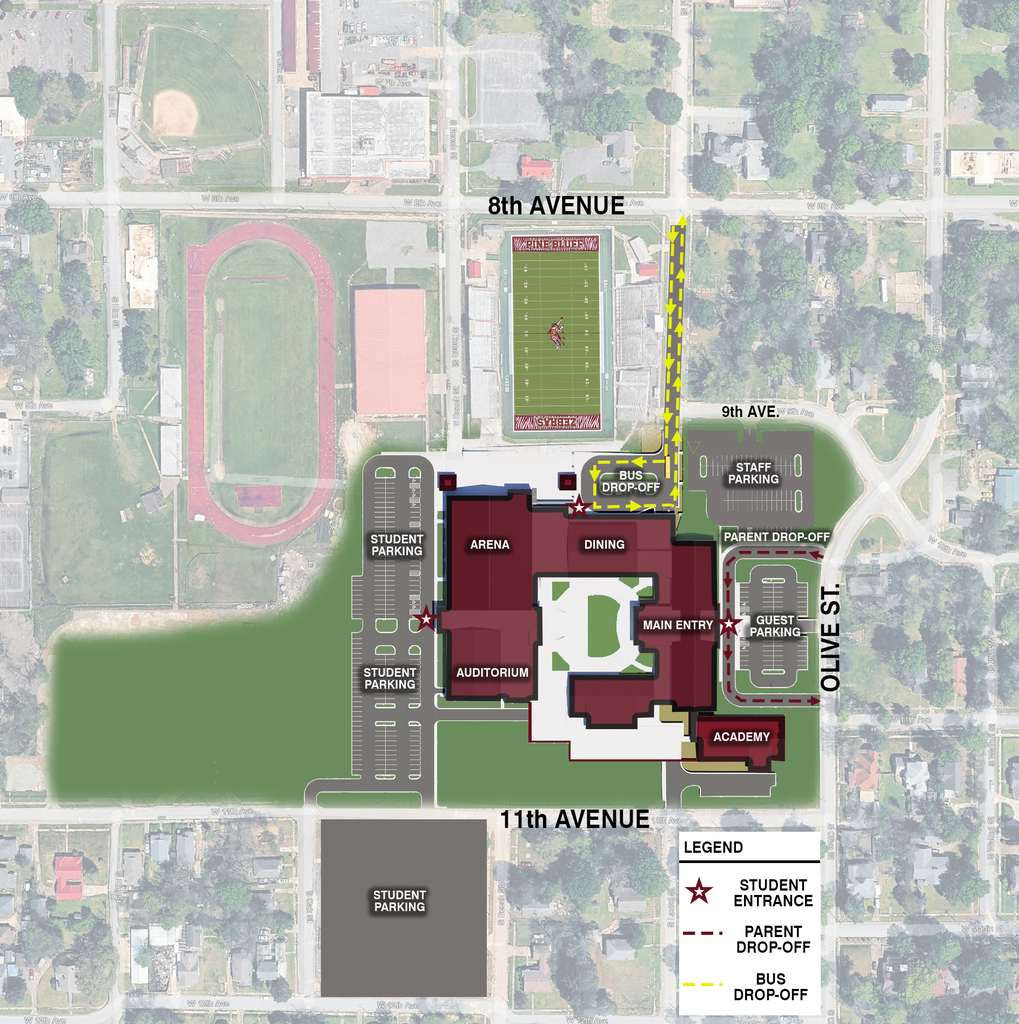 student drop off map