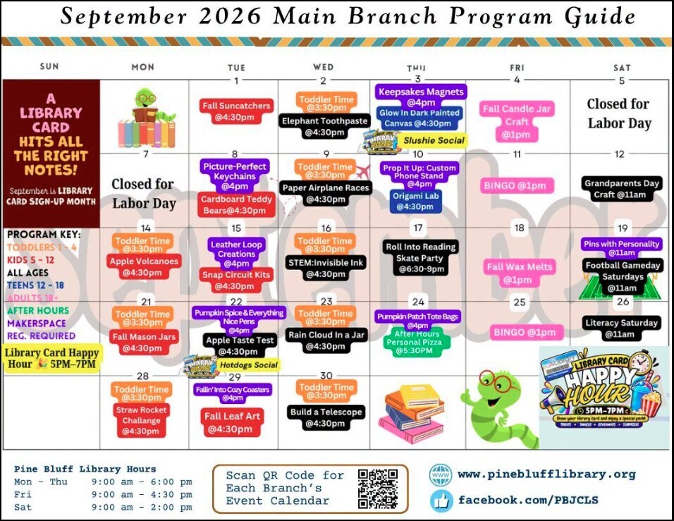 PBJC Public Library September 2026 events