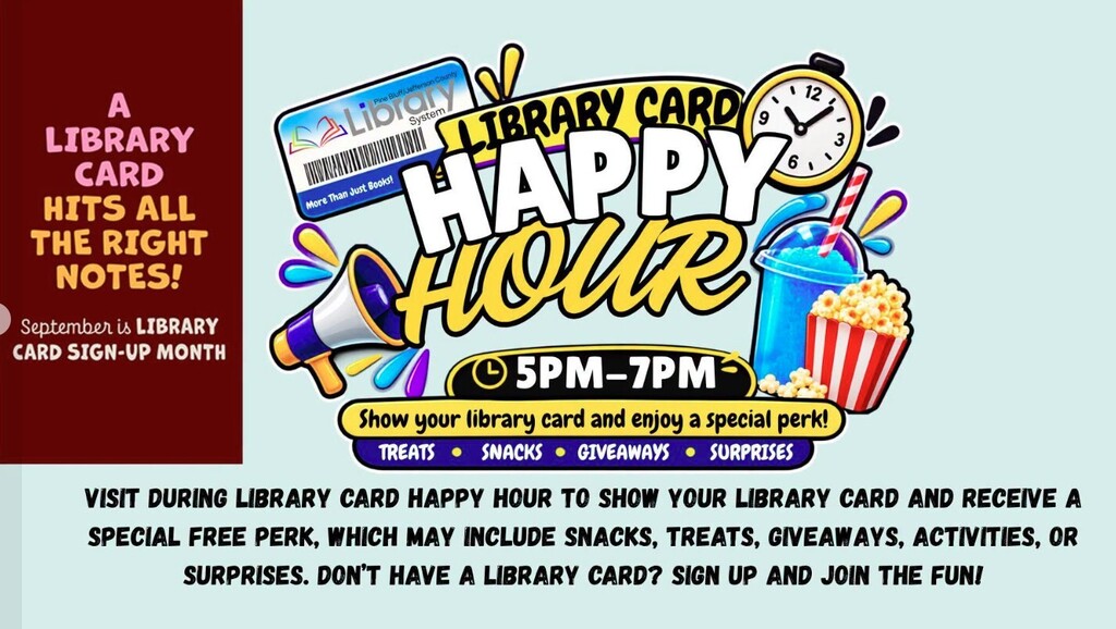 Library Card Happy Hour