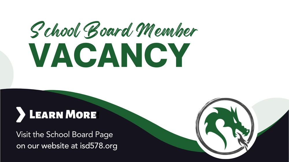 Promo graphic for School Board Member Vacancy