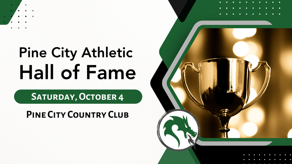Promo for Hall of Fame event on October 4th with gold trophy image
