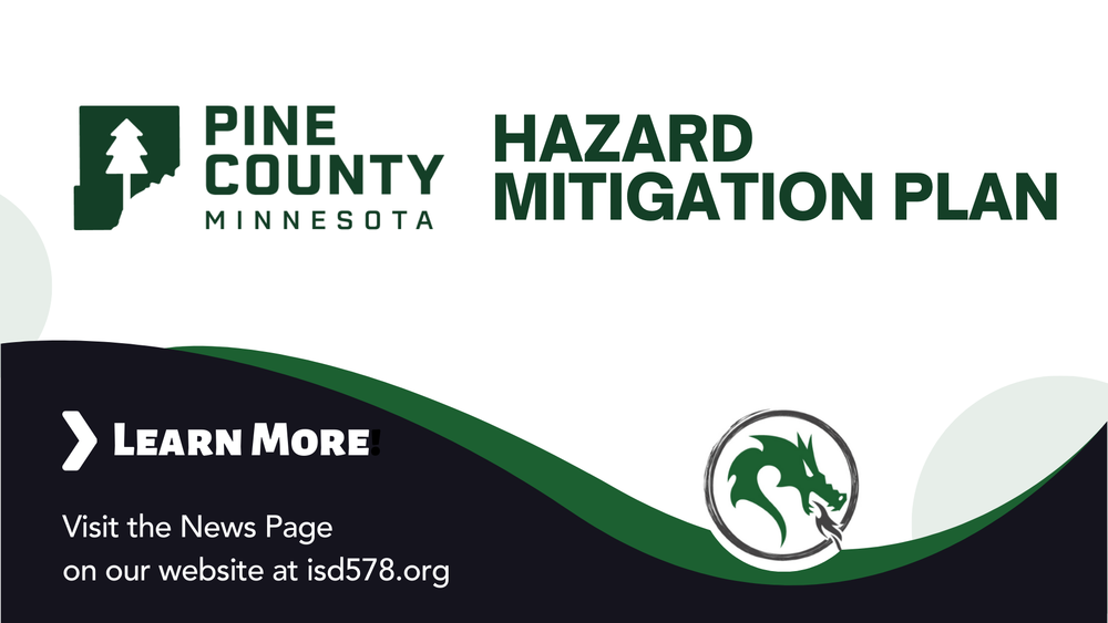 Header for Hazard Mitigation Plan notification for Pine County