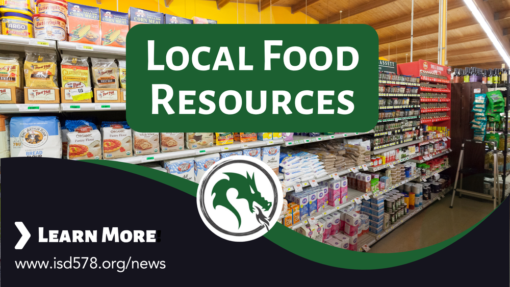 Cover page image with store shelves and title of Local Food Resources