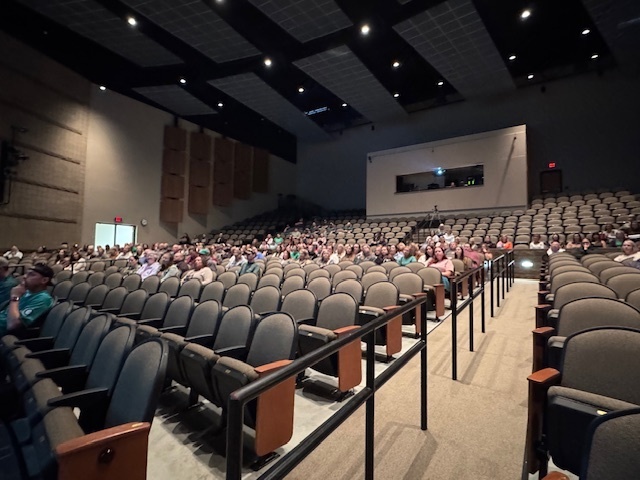 First welcome session held in the Auditorium with all staff members