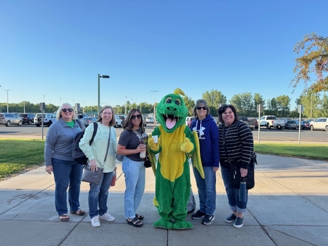 Dizzy Dragon welcomes back Pine City staff on the first day of 2025-26 school year.