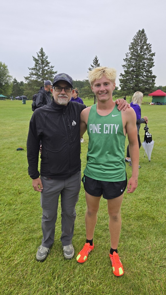 Cross Country record holder Jim Kingen and record breaker Weston Clementson.