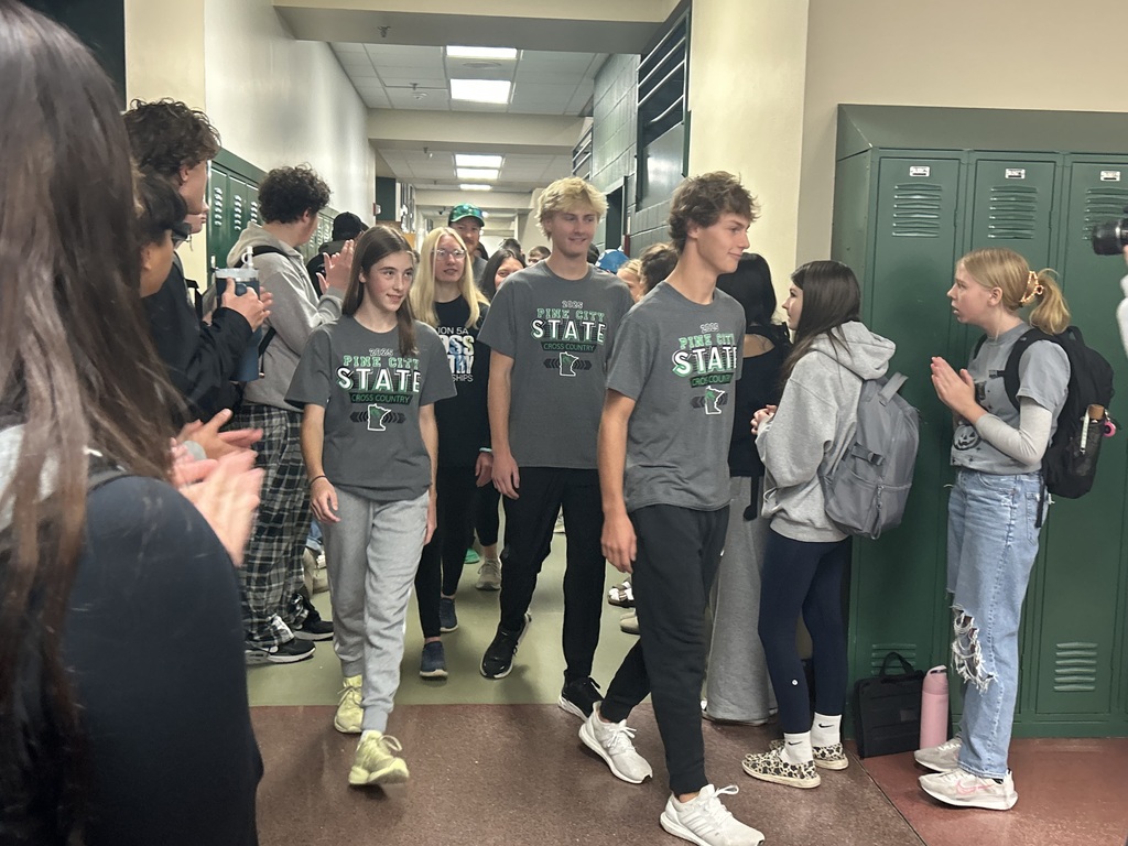 Cross Country State Qualifiers begin their walk through the halls of PCHS.
