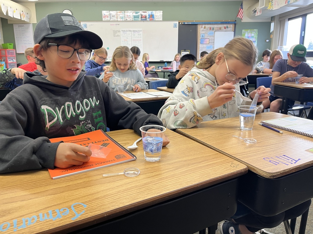 Mrs. Hogberg's 5th grade class begins their skills lab.