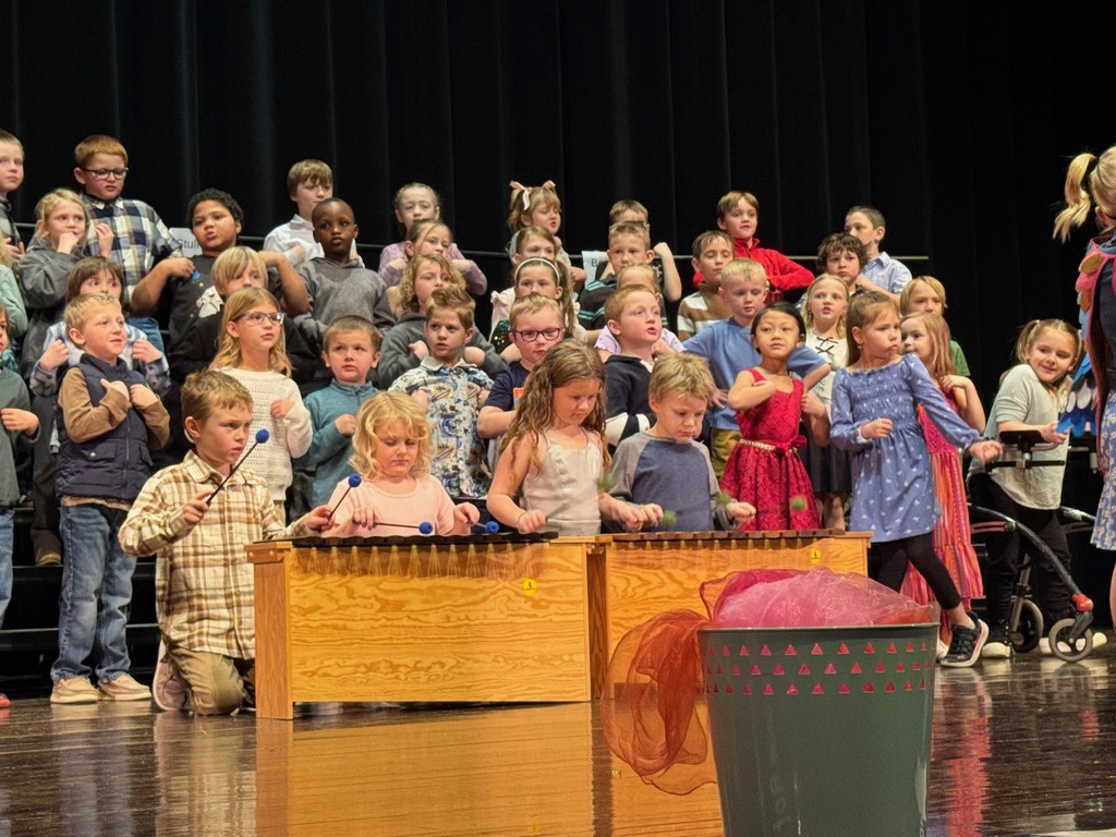 The First Grade Program featured several students on the xylophones