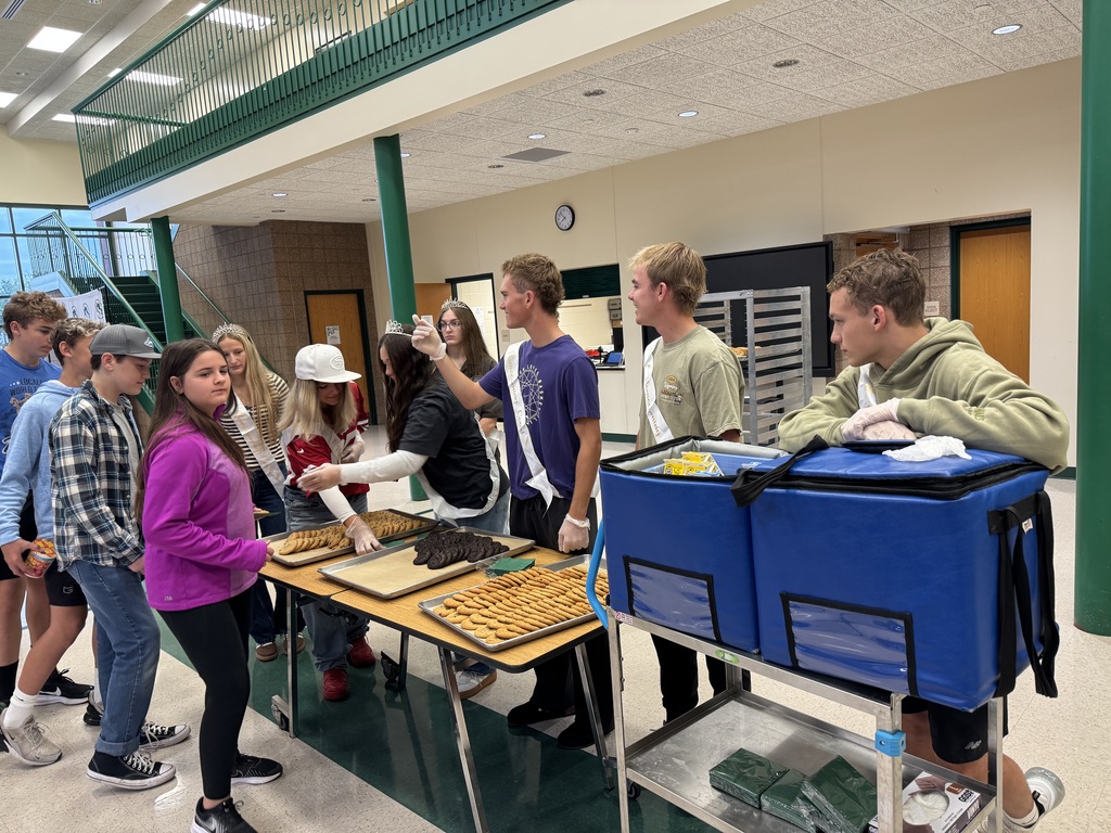 Pine City High School students enjoyed cookies and milk during Homecoming Week festivities