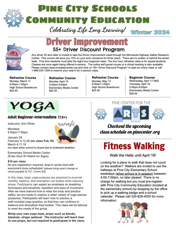 Community Ed Flyer Page 2