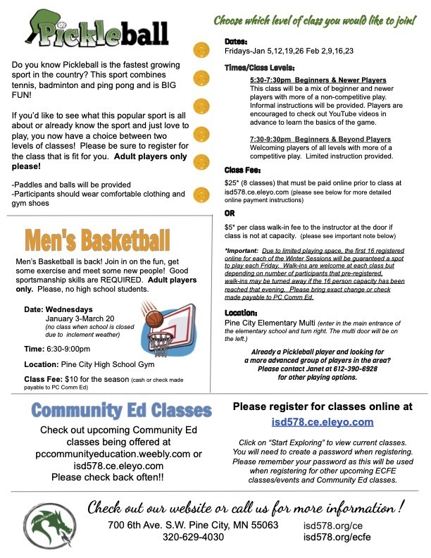 Community Ed Flyer Page 2