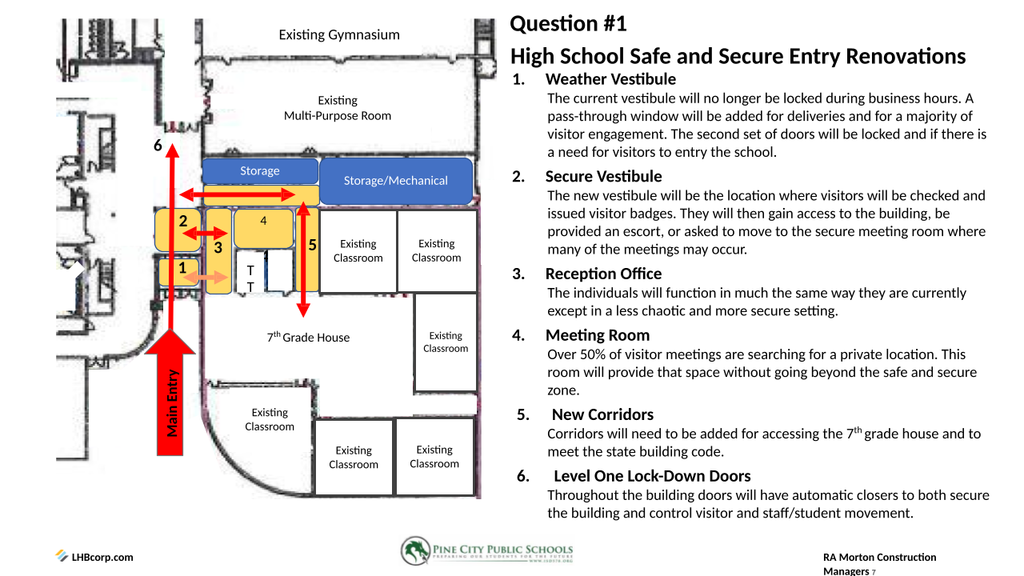 High School Safe and Secure Entry Renovations