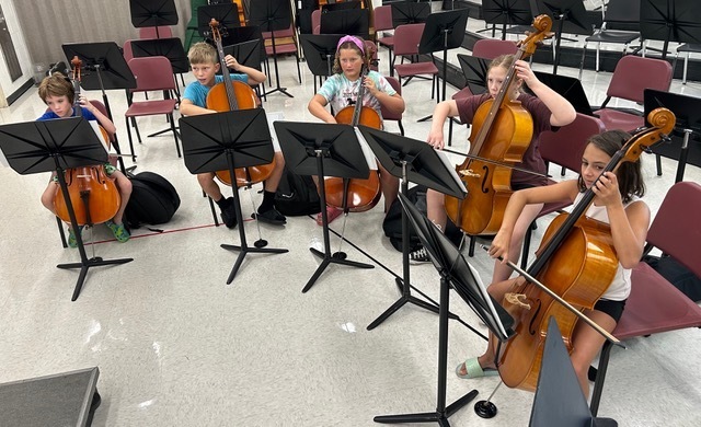 students playing instruments