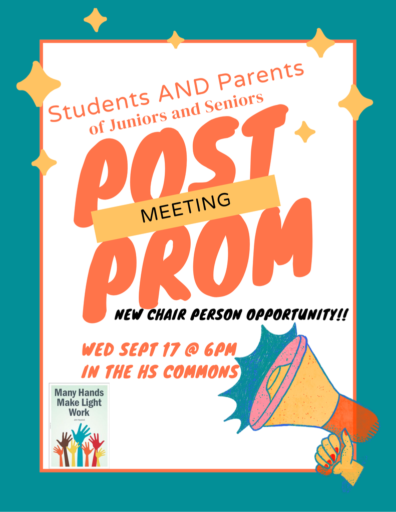 post prom flyer with event details