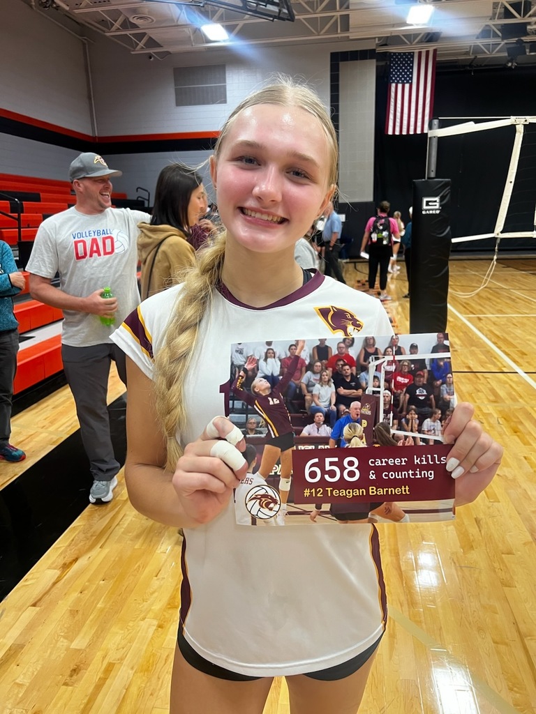 Congratulations to Pine Island senior student-athlete, Teagan Barnett, who broke the school record for kills. The record was broken during the victory over St. Charles on 9/25/25. 