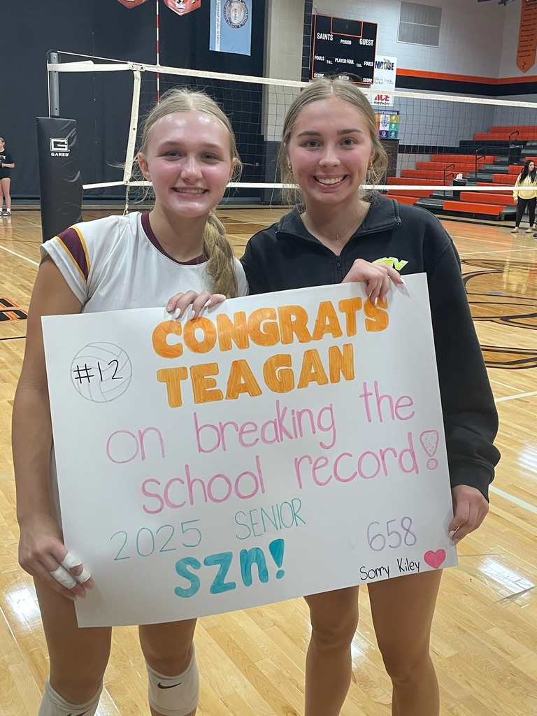 Congratulations to Pine Island senior student-athlete, Teagan Barnett, who broke the school record for kills. The record was broken during the victory over St. Charles on 9/25/25. 