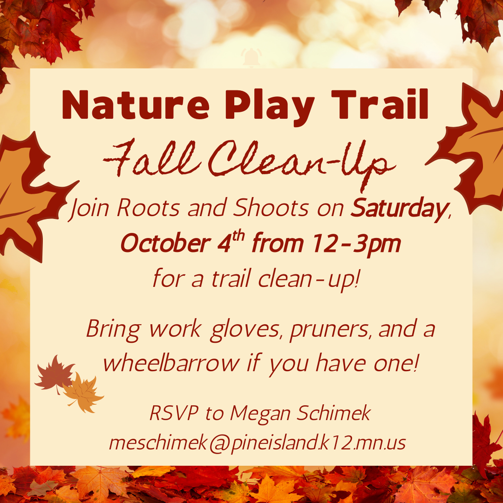 description of fall clean up on nature trail 