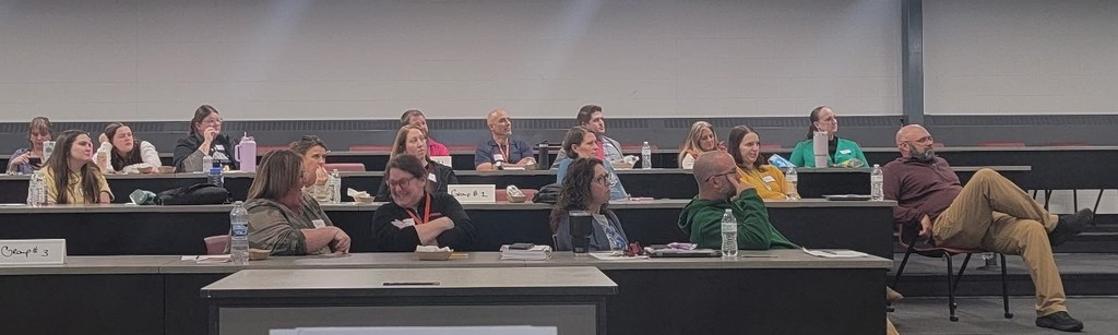 group of people talking