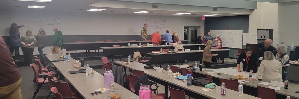 group of people talking