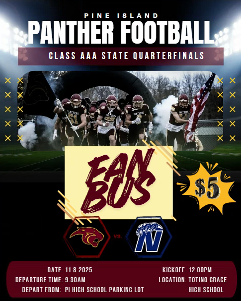 Link to register for the fan bus: https://www.pineislandsports.com/registration/53910