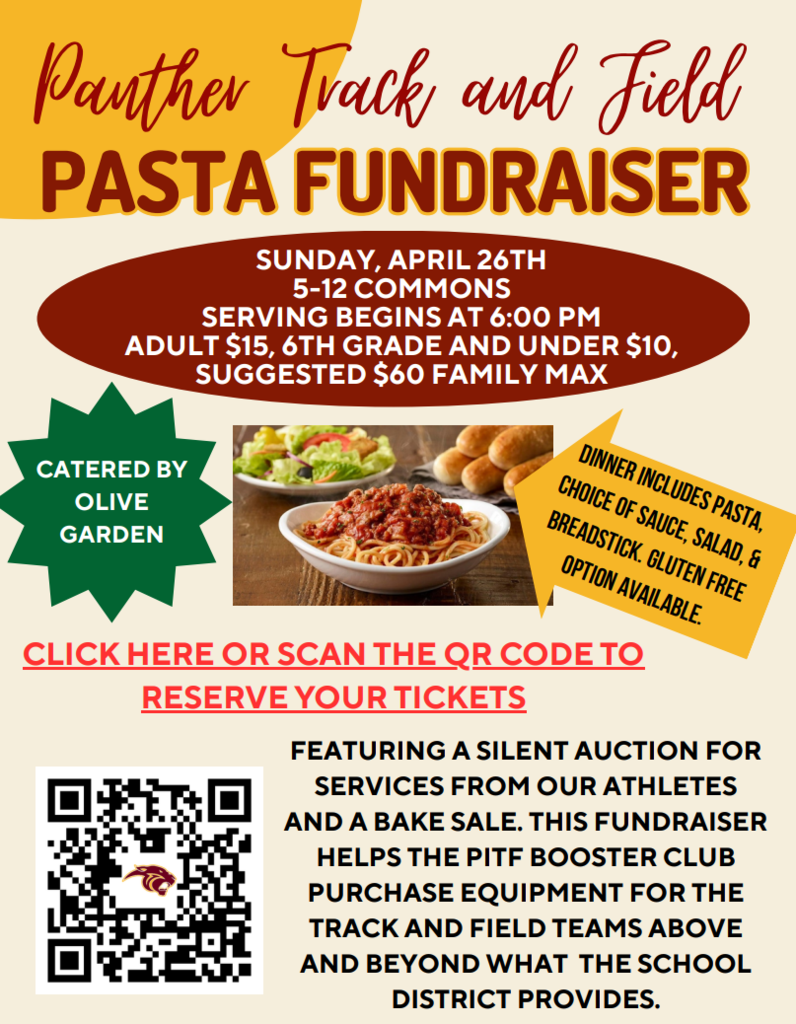 Track and Field Pasta Fundraiser