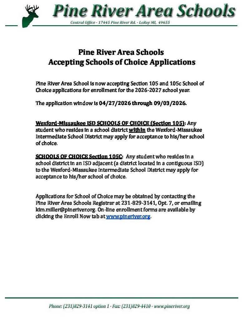 School of Choice 2026-27